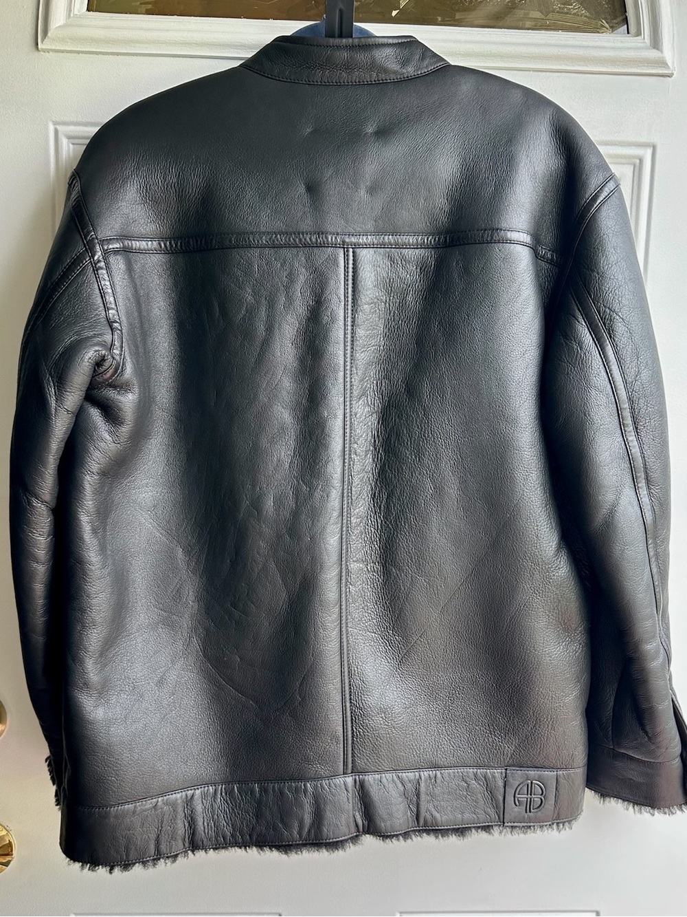 Anine Bing Henry Black 100% Shearling Jacket New Never Worn W/O Tags - Picture 9 of 14